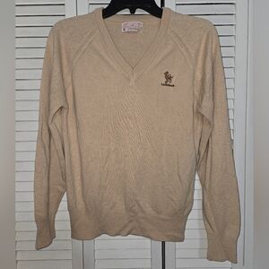 Vintage Lady Pickering Women's M Cream V-Neck Sweater